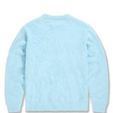 Big Men's Plush Crewneck Sweater (Light Blue)
