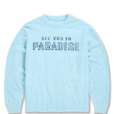 Big Men's Plush Crewneck Sweater (Light Blue)
