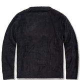 Big Men's Plush Crewneck Sweater (Black)