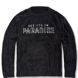 Big Men's Plush Crewneck Sweater (Black)