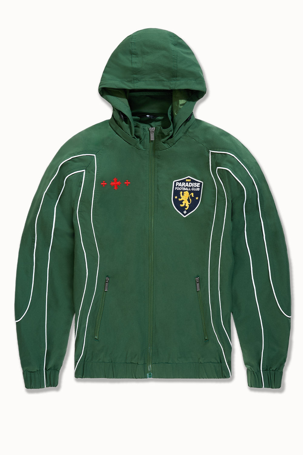 Hooligan Hooded Track Jacket (Green)