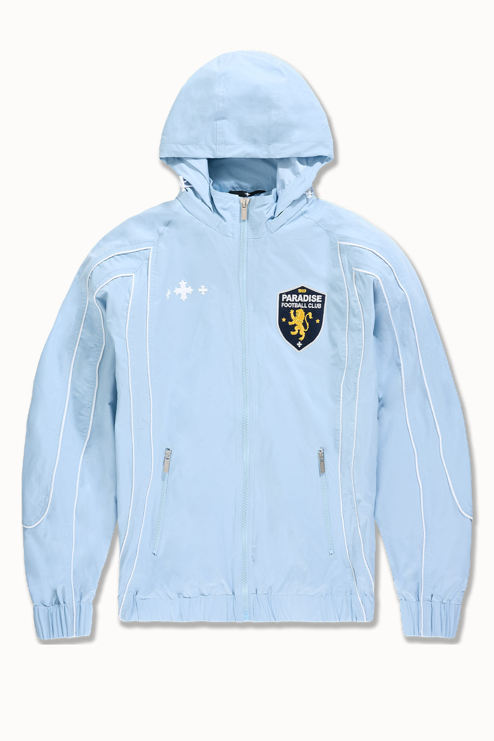 Hooligan Hooded Track Jacket (Sky Blue)