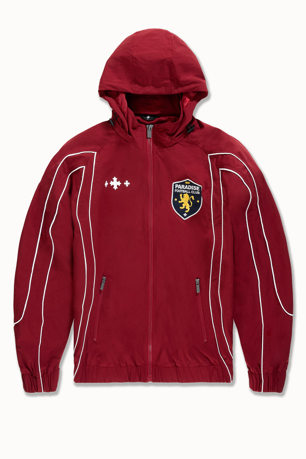 Hooligan Hooded Track Jacket (Wine)