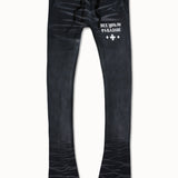 Paradise Stacked Heavyweight Sweatpants (Black)