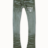 Paradise Stacked Heavyweight Sweatpants (Olive)