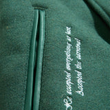 Kids Smoke & Mirrors Varsity Jacket (Dark Green)