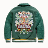 Kids Smoke & Mirrors Varsity Jacket (Dark Green)