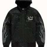 Eternal Flame Hooded Work Jacket (Black)