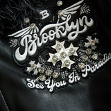 Kids Crooklyn Hooded Bomber Jacket (Black)