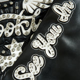 Kids Crooklyn Hooded Bomber Jacket (Black)