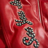 Windy City Hooded Bomber Jacket (Red)