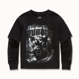 Kids Blood Sport Waffle Thermal T-Shirt (Black)