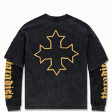 Outlaw Waffle Thermal T-Shirt (Black Shadow)