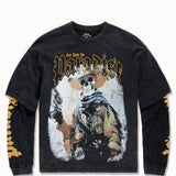 Outlaw Waffle Thermal T-Shirt (Black Shadow)