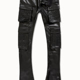 Skinny Stacked Eden Cargo Pants (Black)