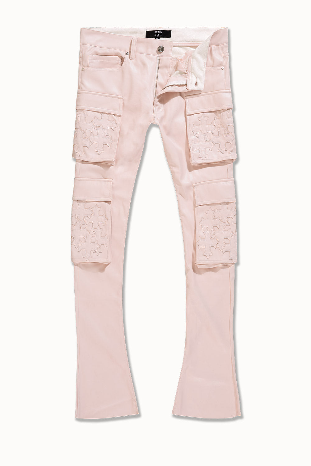 Skinny Stacked Eden Cargo Pants (Light Pink)