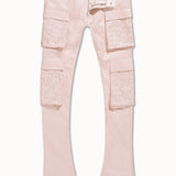 Skinny Stacked Eden Cargo Pants (Light Pink)