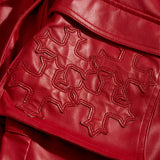 Skinny Stacked Eden Cargo Pants (Red)