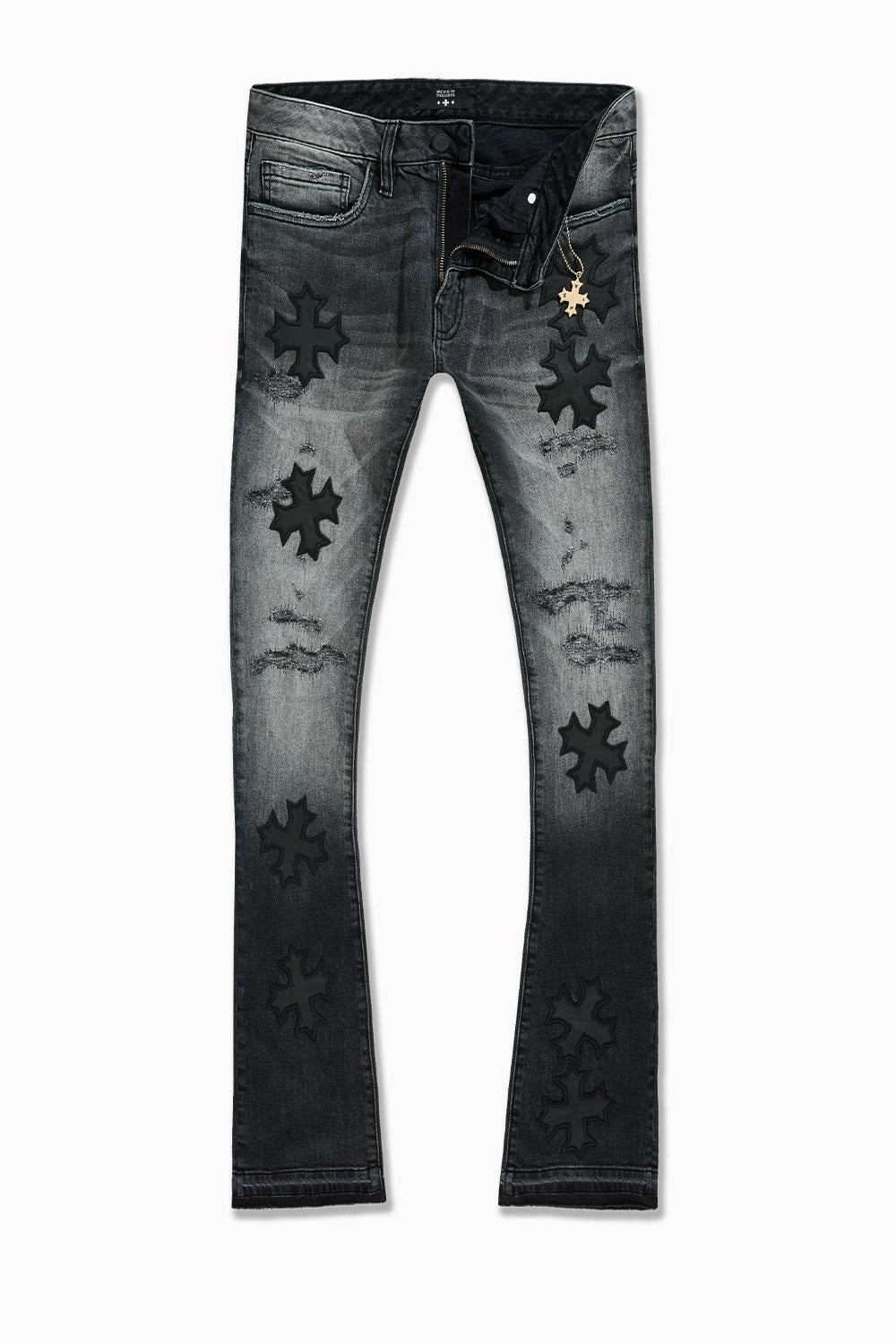 Super Skinny Stacked Eden Denim (Black Shadow)