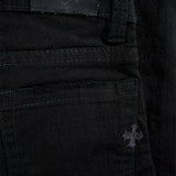 Kids Super Skinny Stacked Starry Night Denim (Jet Black)