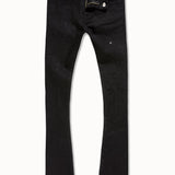 Kids Super Skinny Stacked Starry Night Denim (Jet Black)
