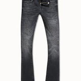 Kids Super Skinny Stacked Starry Night Denim (Black Shadow)
