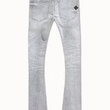 Kids Super Skinny Stacked Starry Night Denim (Cement Wash)
