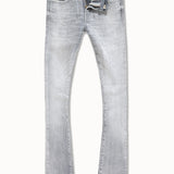 Kids Super Skinny Stacked Starry Night Denim (Cement Wash)