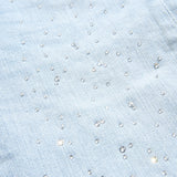 Kids Super Skinny Stacked Starry Night Denim (Ice Blue)