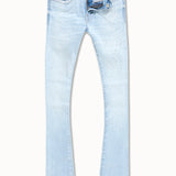 Kids Super Skinny Stacked Starry Night Denim (Ice Blue)