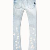 Kids Super Skinny Stacked Forbidden Fruit Denim (Arctic Wash)
