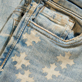 Kids Super Skinny Stacked Forbidden Fruit Denim (Iced Lager)