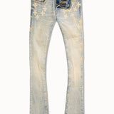 Kids Super Skinny Stacked Forbidden Fruit Denim (Iced Lager)