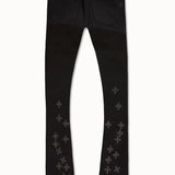 Super Skinny Stacked Forbidden Fruit Denim (Black)