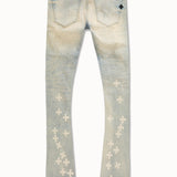 Super Skinny Stacked Forbidden Fruit Denim (Iced Lager)