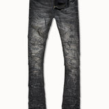 Super Skinny Stacked Brilliance Denim (Black Shadow)