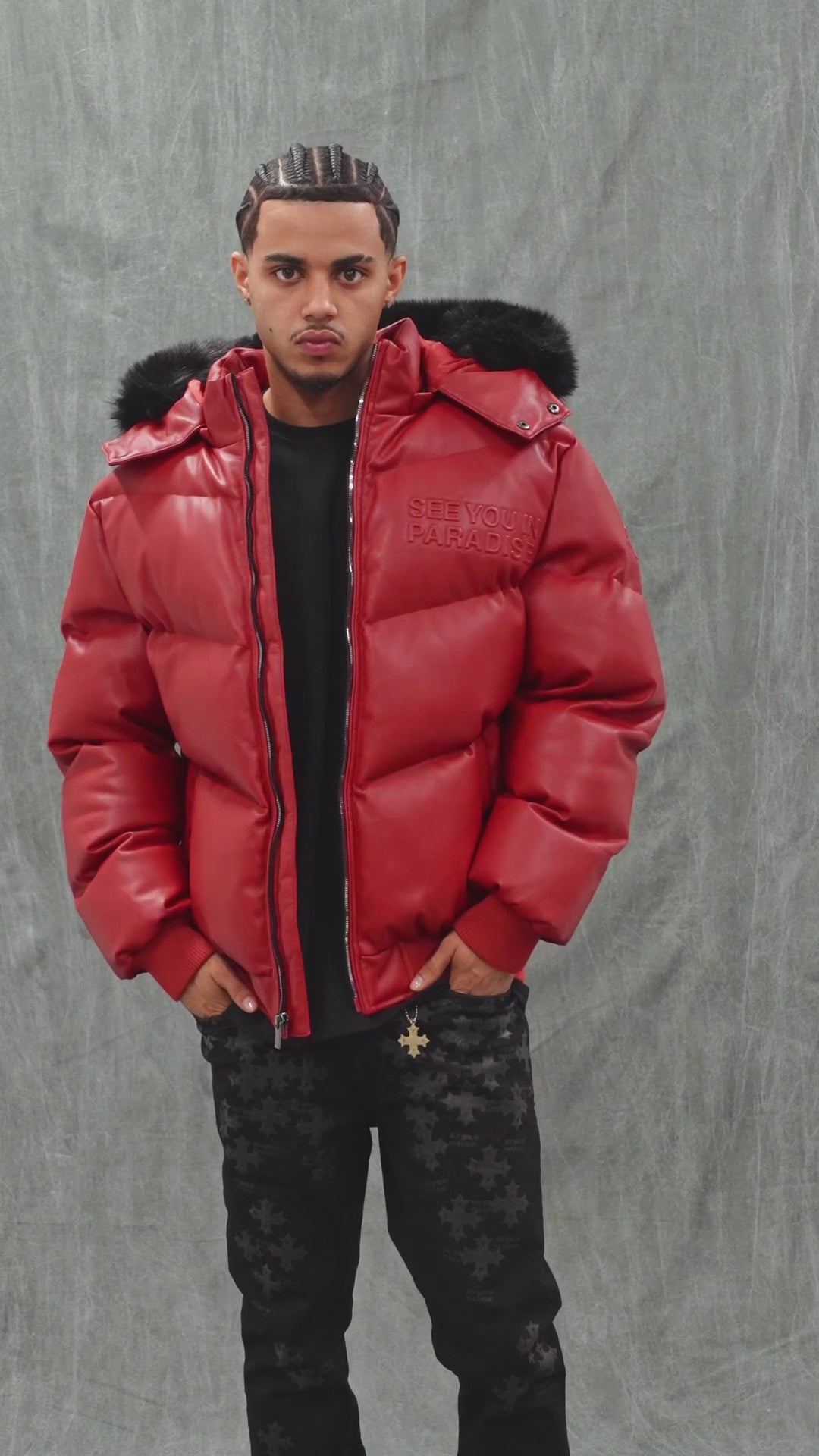 The Wild One Puffer Jacket (Red) – See You In Paradise
